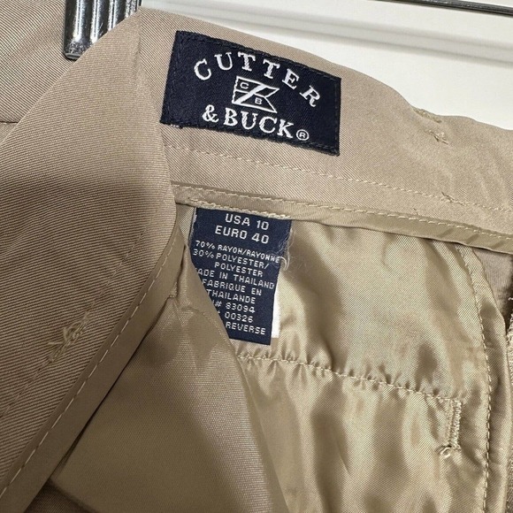 NWT Cutter & Buck Golf Slacks Womens Twill Microfiber Dress Pants Tan Size 10/40 - Picture 5 of 5